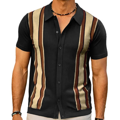 Modern Contrast Spliced POLO Shirt for Summer Style Wear