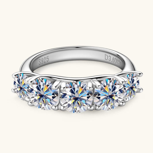 3.6 Carat Moissanite 925 Sterling Silver Ring for Elegance