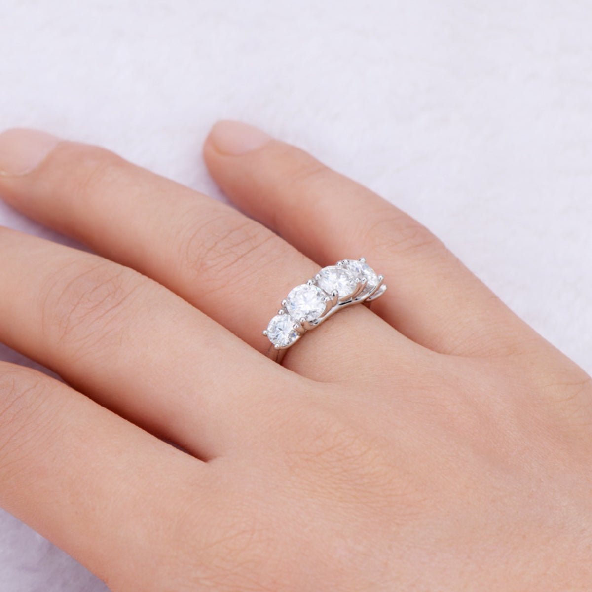 3.6 Carat Moissanite 925 Sterling Silver Ring for Elegance