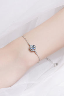 1 Carat Moissanite Chain Bracelet in Sterling Silver