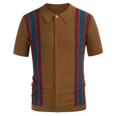 Modern Contrast Spliced POLO Shirt for Summer Style Wear