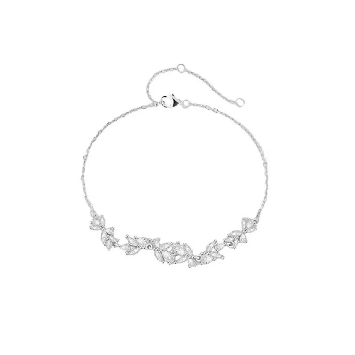 925 Sterling Silver Zircon Wisteria Bracelet