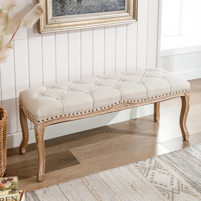 Linen Upholstered Bench