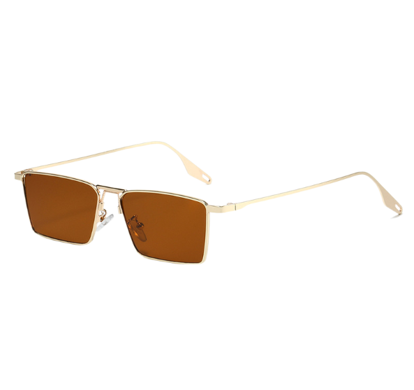 Retro Box Metal Sunglasses for Unisex Driving