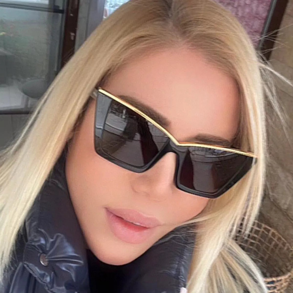 Oversized Cat-Eye Sunglasses