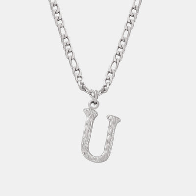 Personalized Titanium Steel Letter Pendant Necklace