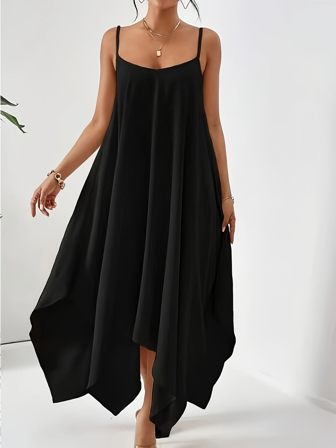 Sophisticated Scoop Neck Midi Dress for Effortless Elegance