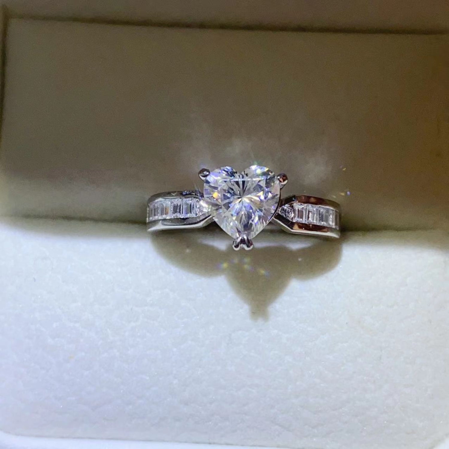 1 Carat Moissanite 925 Sterling Silver Ring for Women