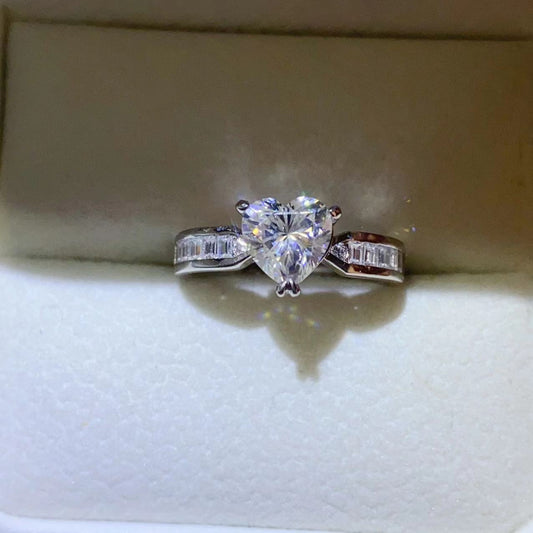 1 Carat Moissanite 925 Sterling Silver Ring for Women