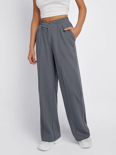 Elastic Waist Wide Leg Pants for Comfortable Chic Style