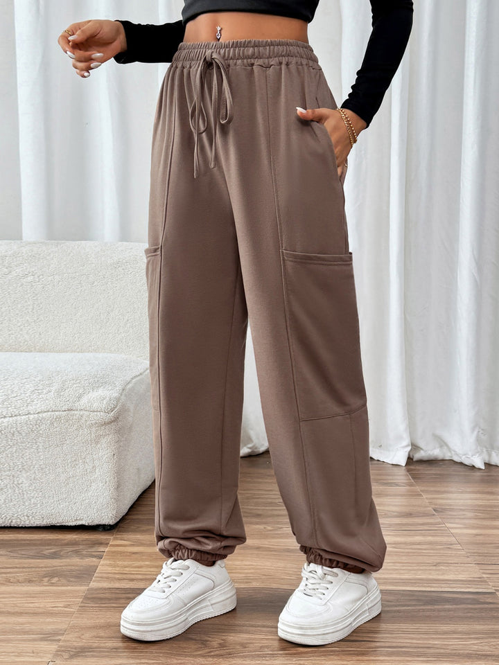 Chic Tie-Waist Joggers with Pockets