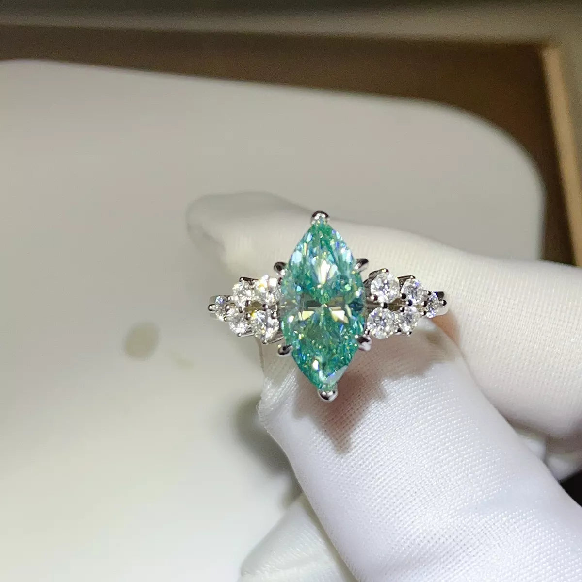 5 Carat 925 Sterling Silver Moissanite Ring