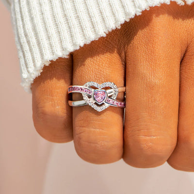 Heart Shape Zircon 925 Sterling Silver Ring for Women