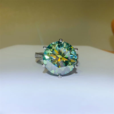 10 Carat Moissanite 925 Sterling Silver Ring for Elegance