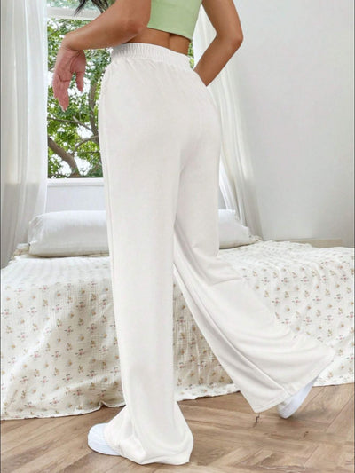 Elastic Waist Wide Leg Pants for Comfortable Chic Style