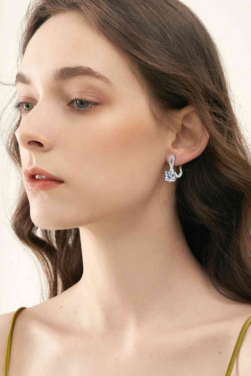 4 Carat Moissanite 925 Sterling Silver Earrings for Elegance