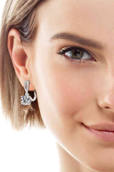 4 Carat Moissanite 925 Sterling Silver Earrings for Elegance