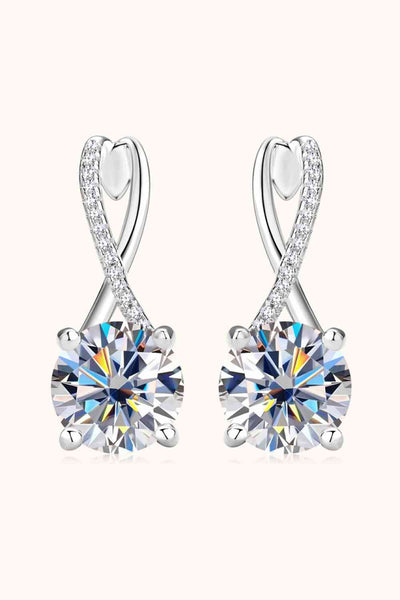 4 Carat Moissanite 925 Sterling Silver Earrings for Elegance