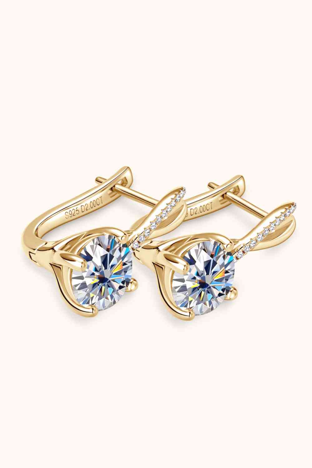 4 Carat Moissanite 925 Sterling Silver Earrings for Elegance