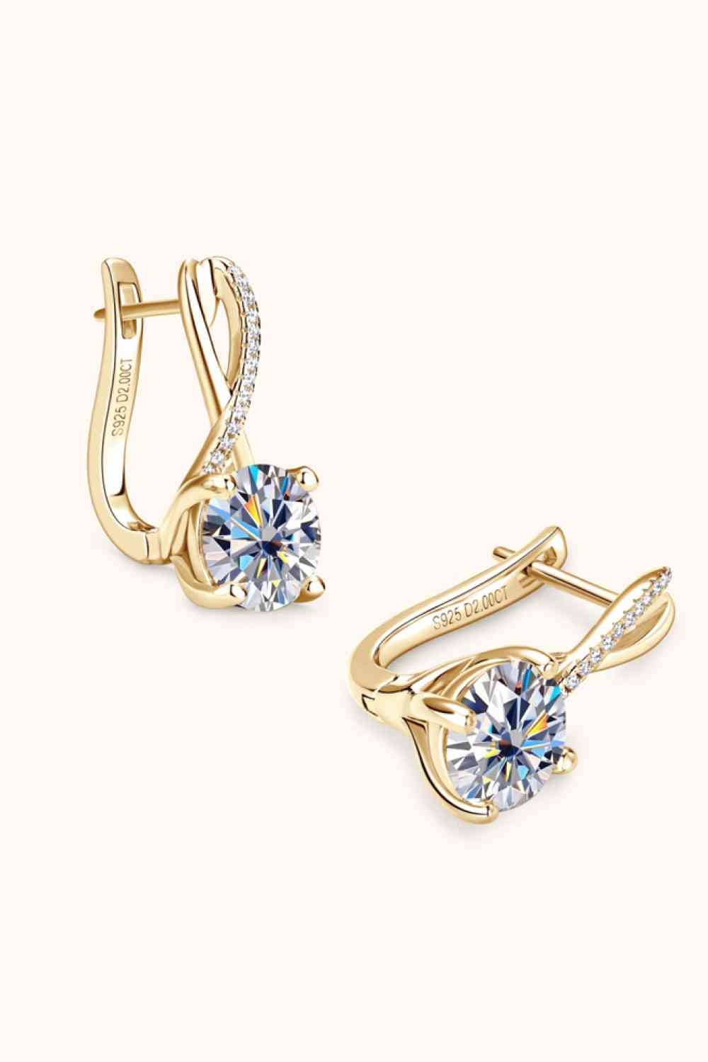 4 Carat Moissanite 925 Sterling Silver Earrings for Elegance