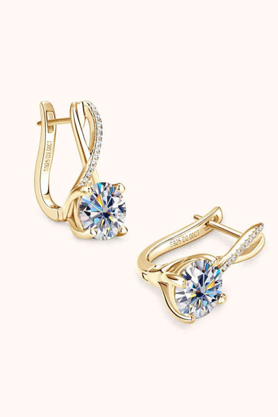 4 Carat Moissanite 925 Sterling Silver Earrings for Elegance