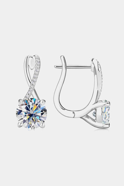 4 Carat Moissanite 925 Sterling Silver Earrings for Elegance