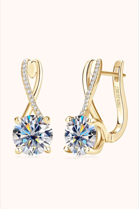 4 Carat Moissanite 925 Sterling Silver Earrings for Elegance