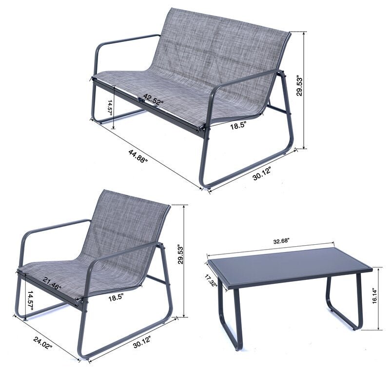 4 Piece Complete Patio Set - Ruth Envision