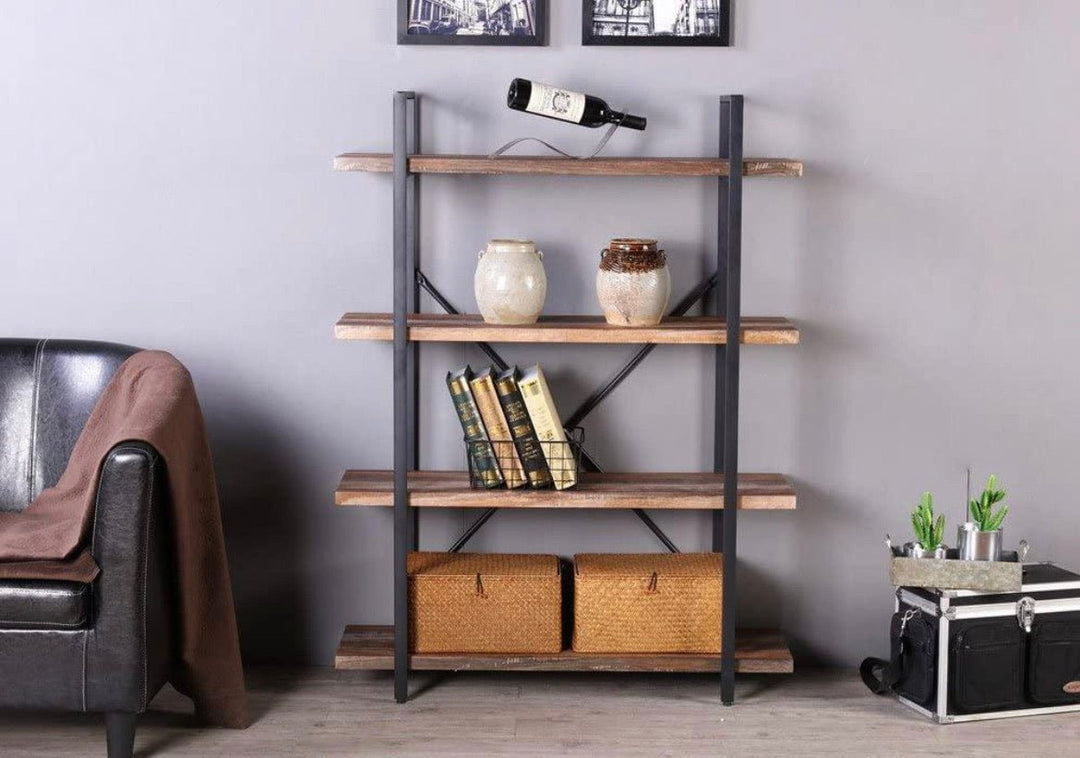 4 -Tier Industrial Style Bookshelf - Ruth Envision