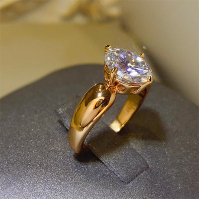 2 Carat Moissanite 925 Sterling Silver Ring for Elegance