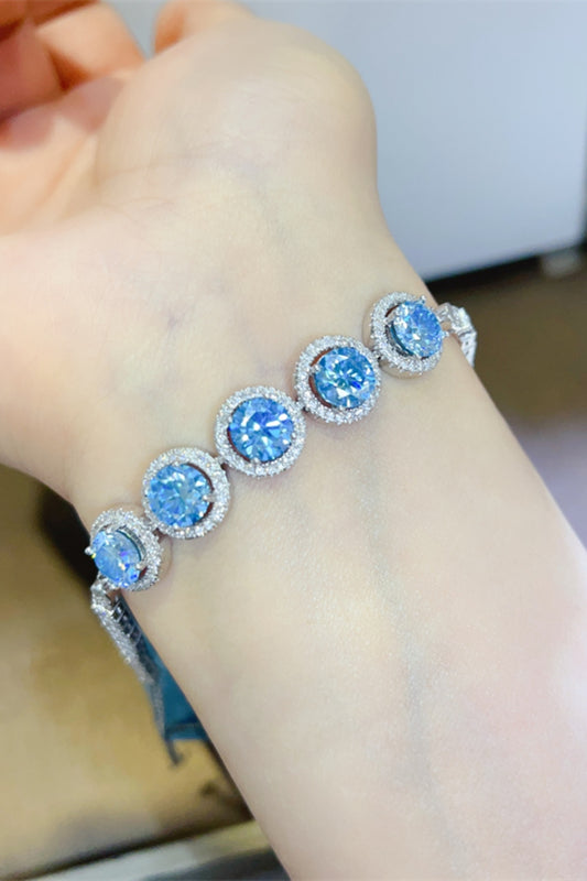 5 Carat Moissanite 925 Sterling Silver Bracelet for Elegance
