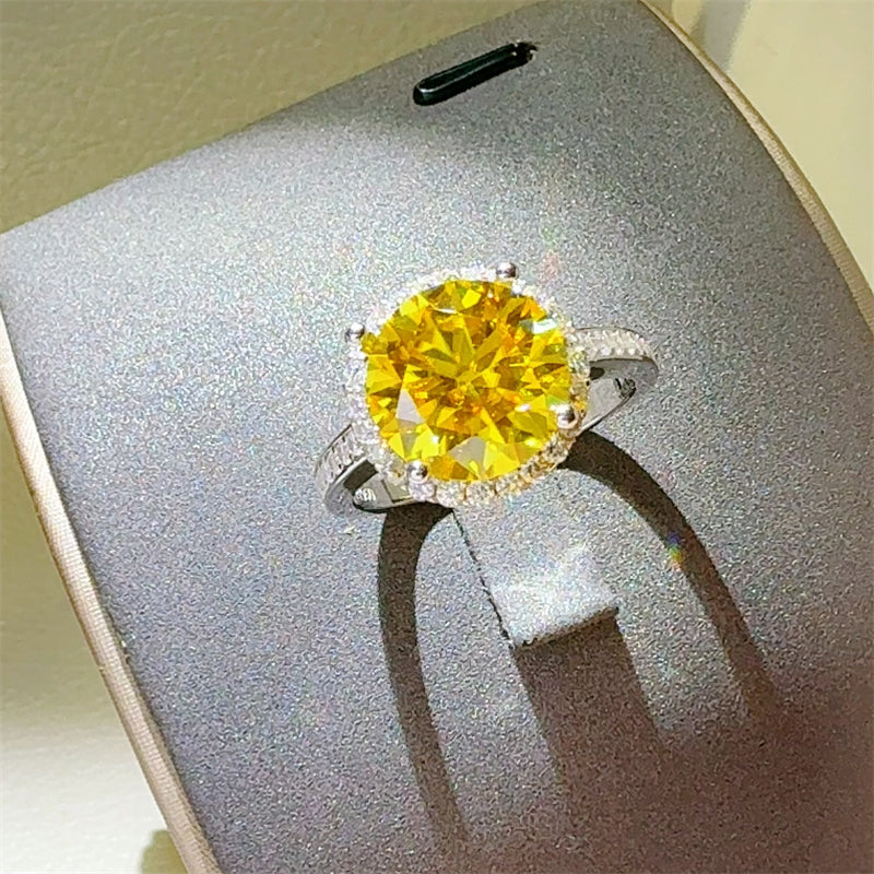 Stunning 3 Carat Moissanite Zircon 925 Sterling Silver Ring