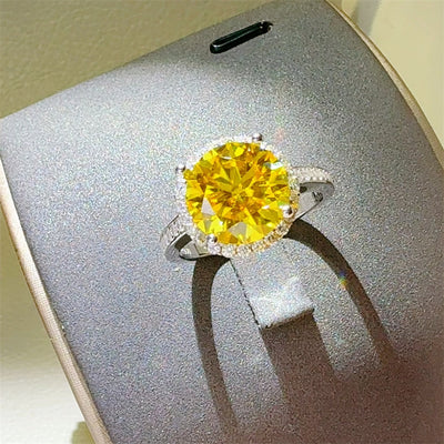 Stunning 3 Carat Moissanite Zircon 925 Sterling Silver Ring
