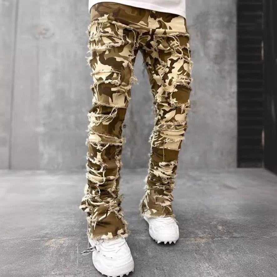 Men's Flexible Fit Straight Leg Denim Trousers for Comfort