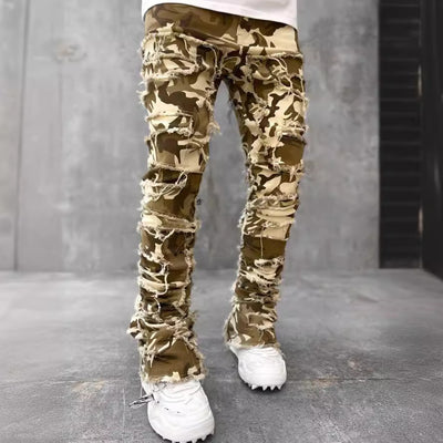 Men's Flexible Fit Straight Leg Denim Trousers for Comfort