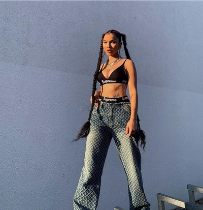 Trendy Plaid Cut-Out High-Waisted Hip Hop Jeans for Women