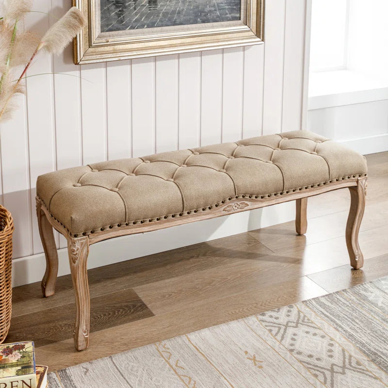 Linen Upholstered Bench