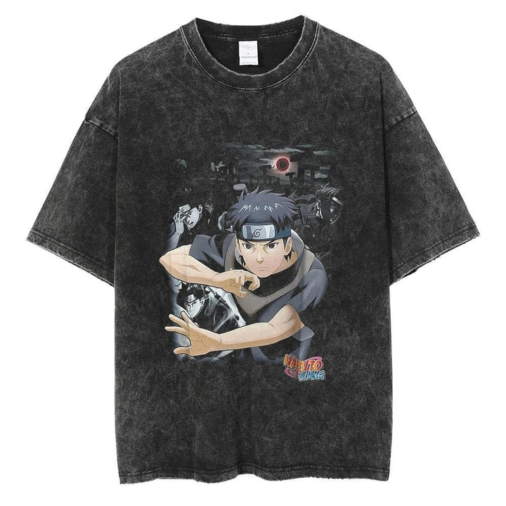 Naruto Vintage Washed Cotton Tee - Harajuku Style Ninja Apparel