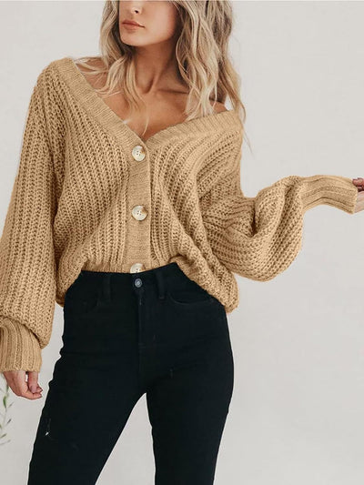 Button Up Long Sleeve Cardigan for Stylish Comfort Wear