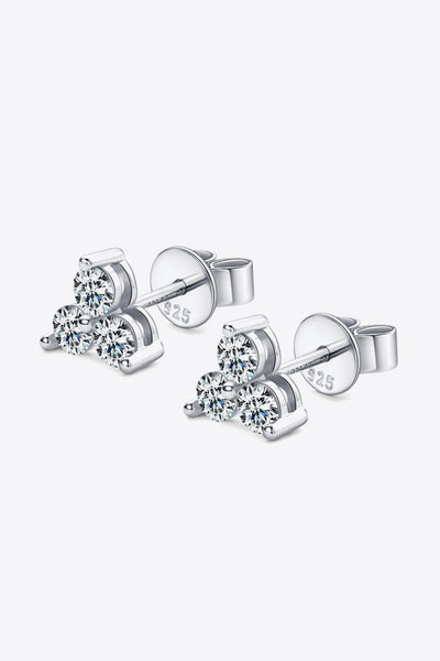 Moissanite 925 Sterling Silver Stud Earrings for Women