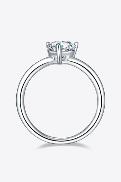 1 Carat Moissanite 925 Sterling Silver Solitaire Ring Design