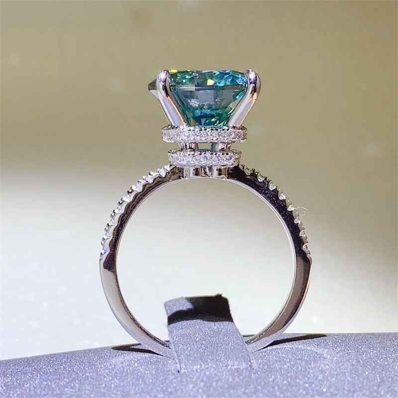 5 Carat Moissanite Zircon 925 Sterling Silver Ring Beauty