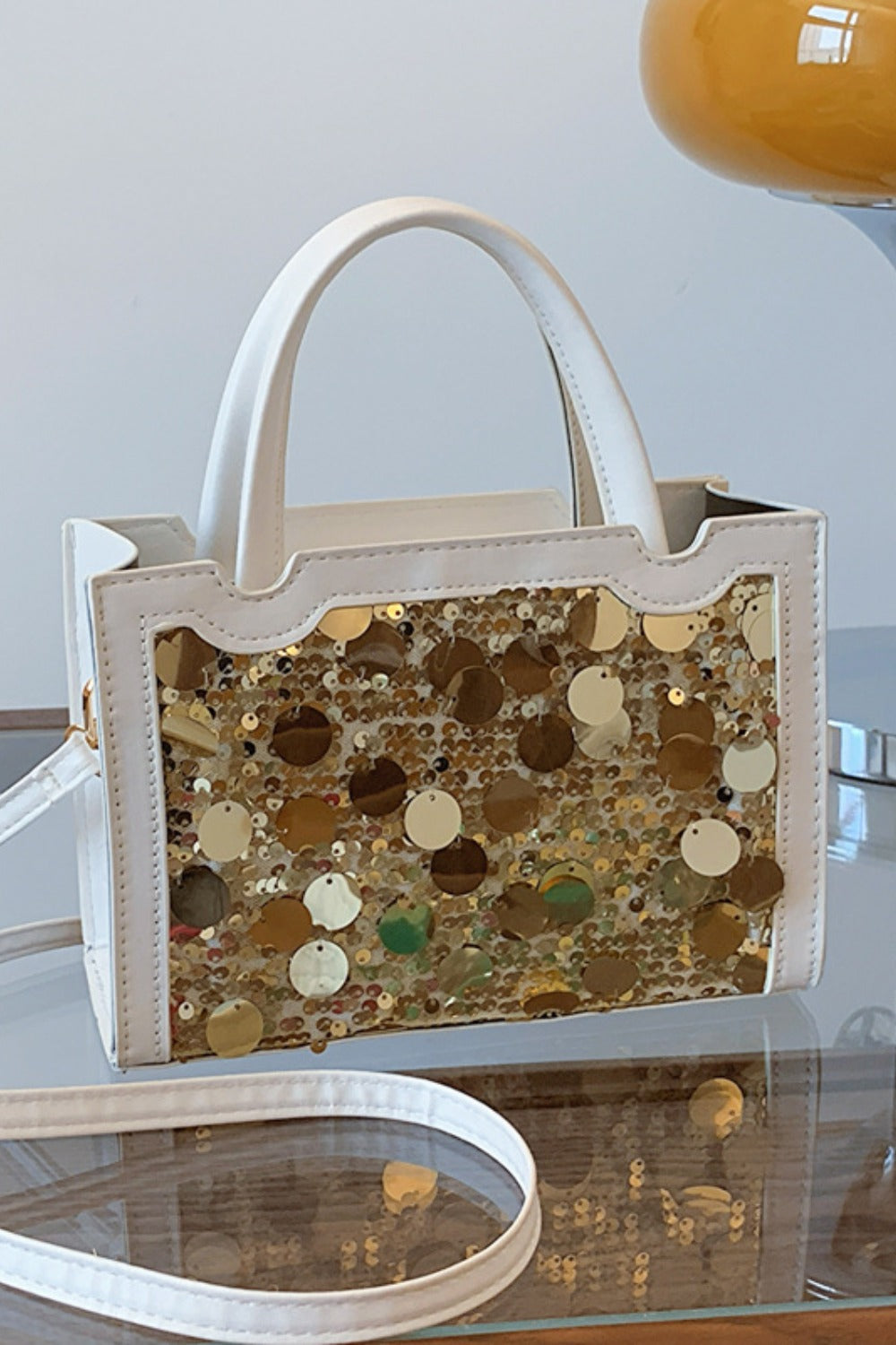 PU Leather Sequin Handbag