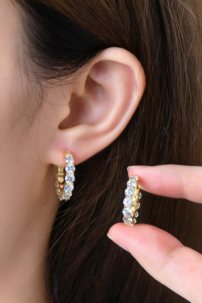 7.2 Carat Moissanite 925 Sterling Silver Earrings for Elegance