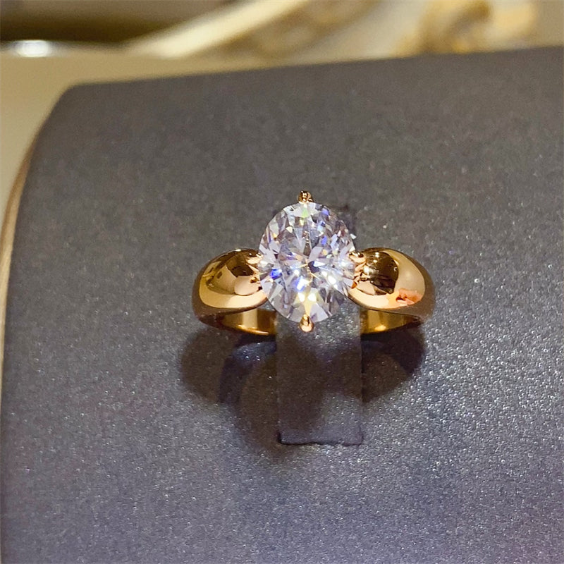 2 Carat Moissanite 925 Sterling Silver Ring for Elegance