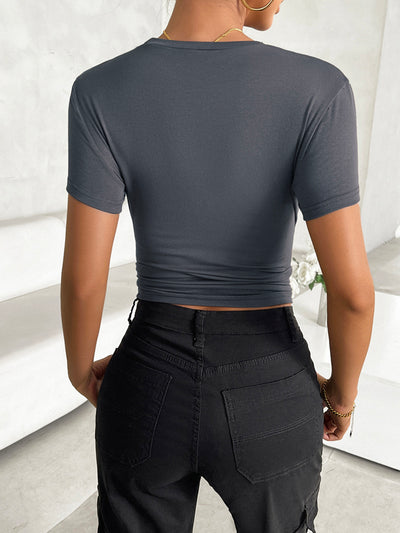 Essential Short Sleeve Round Neck T-Shirt for Everyday Wear