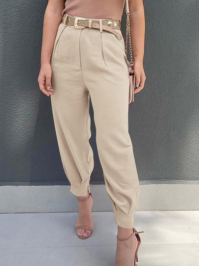 Stylish High-Waisted Crop Trousers for Chic Comfort