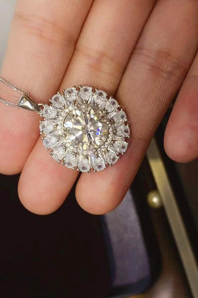 5 Carat Moissanite & Zircon Necklace
