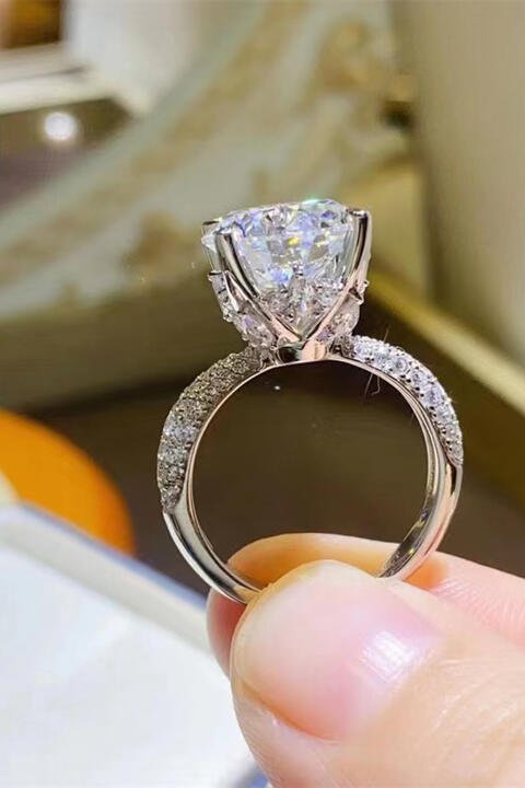 5 Carat Moissanite 925 Sterling Silver Ring for Elegance