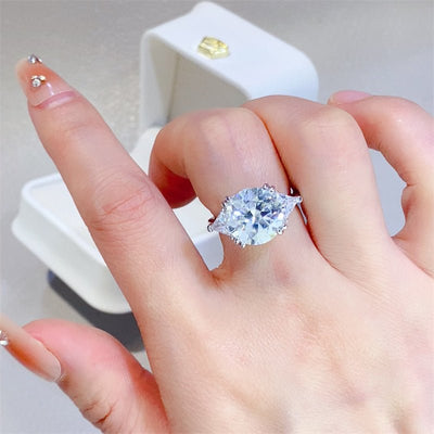 5 Carat Moissanite 925 Sterling Silver Ring for Elegance